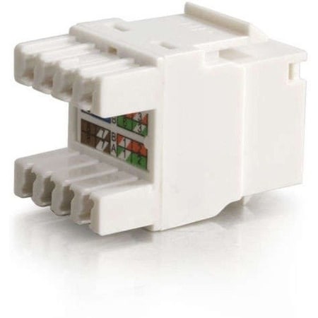 C2G CAT5E 180 KEYSTONE JACK WHT 3791